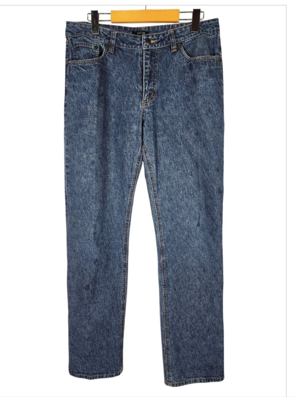 Vintage Jacob Straight Leg Jeans 100% Cotton Stonewash Medium Blue Size 11/12